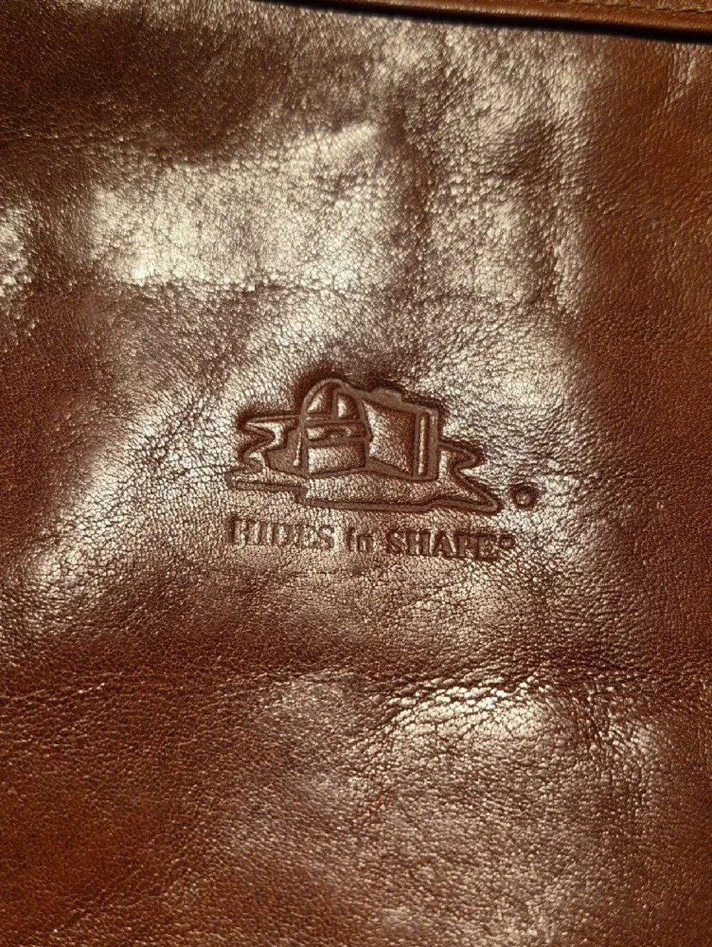 Men's Leather Briefcase Bag in Cognac Brown